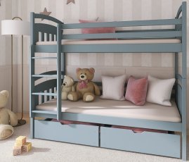 Bett na kat Gabi - 80x200 cm - Grau