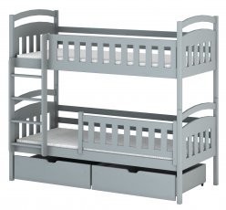 Bett na kat Ignas - 90x190 cm - Grau