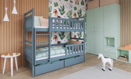 Bett na kat Monika - 90x200 cm - Grau