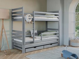 Bett Luk mit zusätzlichem Bett - 80x180 cm - Grau