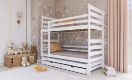 Bett mit zusätzlichem Bett Tomi - 80x180 cm - Weiß