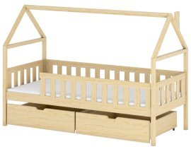 Kinderbett Haus Domi - 80x200 cm - Kiefer