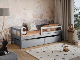 Kinderbett Edi - 90x190 cm - grau