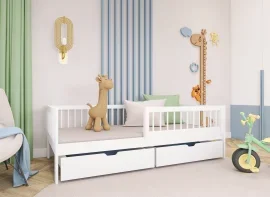 Kinderbett Edi - 90x200 cm - weiß