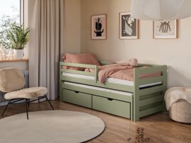 Kinderbett mit zusätzlichem Bett Senso - 80x180 cm - Oliv