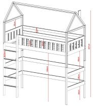 Lano - Etagenbett Otylia – 90x190 cm – Kaschmir