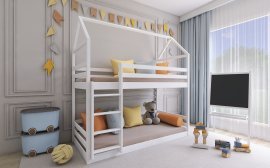 Etagenbett Axel - 90x190 cm - weiß