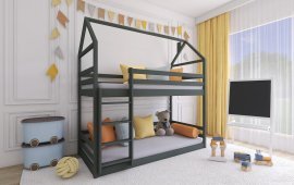 Etagenbett Axel - 90x190 cm - Graphit