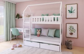 Etagenbett Gaja - 80x200 cm - weiß