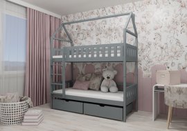 Etagenbett Gaja - 80x180 cm - grau