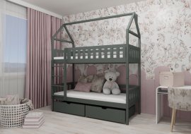 Etagenbett Gaja - 80x180 cm - Graphit