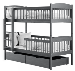 Etagenbett Luna - 90x200 cm - Graphit