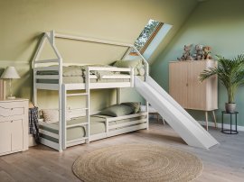 Etagenbett mit Rutsche Play - 80x200 cm - weiß