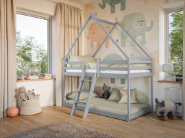 Etagenbett Sweet - 80x180 cm - grau