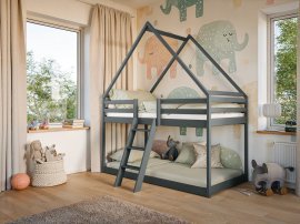 Etagenbett Sweet - 90x200 cm - Graphit