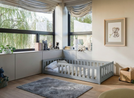 Kinderbett Bella – 80x160 cm – grau