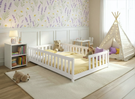 Kinderbett Ivy – 120x200 cm – Weiß