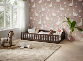 Kinderbett Ivy – 120x200 cm – dunkel schokoladenbraun