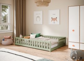 Kinderbett Levi – 140x200 cm – Olivgrün