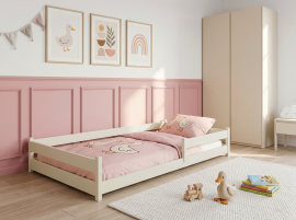 Kinderbett Alis – 90x190 cm – Creme