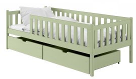 Kinderbett Antonio – 80x160 cm – Olivgrün