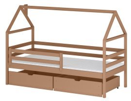 Kinderbett Haus Aron – 90x190 cm – zimt