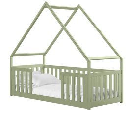 Kinderbett Haus Bee – 80x180 cm – Oliv