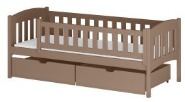 Kinderbett Gucio – 90x190 cm – Milchschokoladenfarbe
