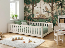 Kinderbett Levi – 140x200 cm – Creme