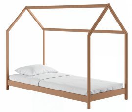 Kinderbett Hausbett Lucky – 80x160 cm – Zimt