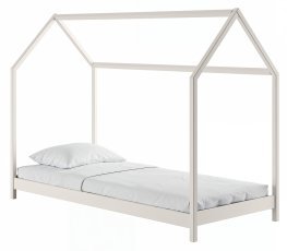 Kinderbett Hausbett Lucky – 90x200 cm – Creme