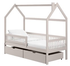 Kinderbett Haus Oskar – 90x200 cm – Kaschmir