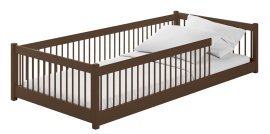 Kinderbett Pedro – 80x180 cm – dunkel schokoladenbraun