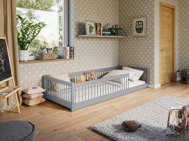 Kinderbett Pedro – 90x200 cm – grau