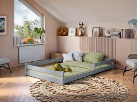 Kinderbett Zofia – 120x200 cm – grau
