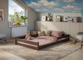 Kinderbett Zofia – 120x200 cm – dunkel schokoladenbraun