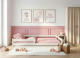 Kinderbett Zofia – 120x200 cm – Creme