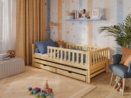 Kinderbett mit Zusatzbett Cola – 90x190 cm – Kiefer