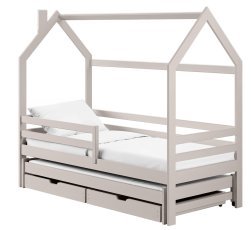 Kinderbett mit Ausziehbett Disney – 80x160 cm – Kaschmir