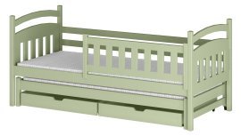 Kinderbett mit Zusatzbett Galaxy – 80x160 cm – Oliv