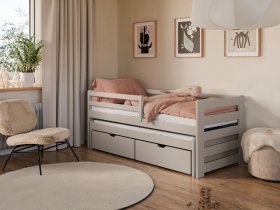 Kinderbett mit Zusatzbett Senso – 80x180 cm – Kaschmir