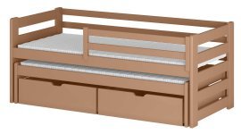 Kinderbett mit Zusatzliege Senso – 90x200 cm – Zimt