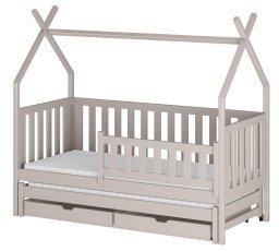 Kinderbett mit Zusatzbett Tytus – 90x200 cm – Kaschmir