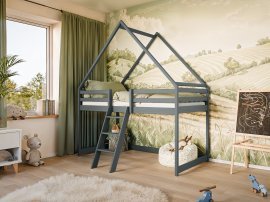 Etagenbett Moon – 90x200 cm – Graphit