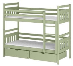 Etagenbett Adas – 80x180 cm – Oliv