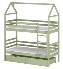 Etagenbett Alex – 80x200 cm – Oliv