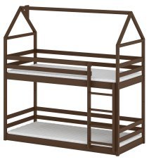 Etagenbett Axel – 90x200 cm – dunkel schokoladenbraun