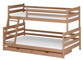 Etagenbett Fami – 90x200/120x200 cm – Zimt