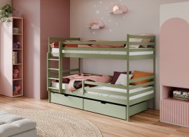 Etagenbett Gusto – 90x190 cm – Oliv