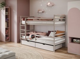 Etagenbett Gusto – 90x200 cm – Kaschmir
